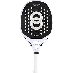 Raquete de Beach Tennis Joog Dynamic 12K Pro Full Carbon EVA X-Soft - Branco/Preto