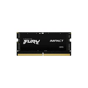 Memória NB DDR5 16GB 6400 Kingston Fury Impact Preto KF564S38IB-16