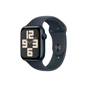Relógio Apple Watch Se 2 MXEK3LL/A Caixa Alumínio 44MM Meia Noite - Pulseira Esportiva Meia Noite M/L