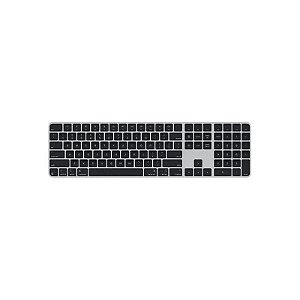 Teclado Apple Magic Keyboard Com Touch ID E Teclado Numérico Sem Fio A3119 MXK83LL com Bluetooth - Cinza/Preto