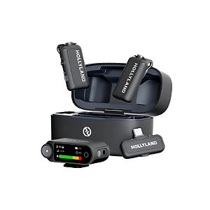 Microfone Hollyland Lark Max 2 Combo Cinza Espacial Sem Fio