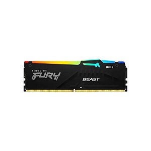 Memória RAM DDR5 Kingston 5600 MHZ 16 GB Fury Beast RGB KF556C36BBEA-16 - Preto (Expo-AMD)