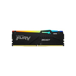 Memória RAM DDR5 Kingston 5600 MHz 16 GB Fury Beast RGB KF556C40BBA-16 – Preto
