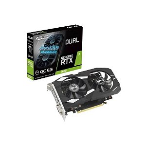 Placa de Vídeo 6GB Exp. GF-RTX3050 Asus Dual OC