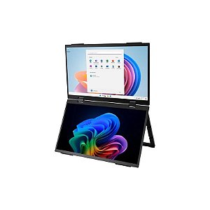 Monitor Portátil BAK BK-P1561-B - Full HD - HDMI/USB-C - 60Hz - Tela Dupla - 15,6