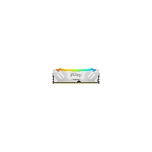 Memória RAM Kingston Fury Renegade DDR5 16GB 7600MHz RGB - Branco/Prata (KF576C38RWA-16)