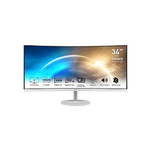 Monitor Gamer Curvo MSI Pro MP341CQW LCD 34" Uwqhd 100 Hz / 1 ms Branco