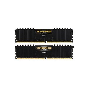Memória DDR4 32GB 3200 Corsair Vengeance LPX Preto 2X16 CMK32GX4M2E3200 C16