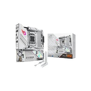 Placa-mãe AM5 Asus Rog Strix B850-G Gaming Wifi DDR5 HDMI DP/2USB-C/4M.2 Branca
