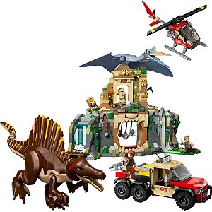 Jogo Lego Jurassic Spinosaurus & Quetzalcoatlus Air Mission - 76976 (984 Peças)