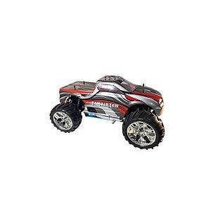Carro Himoto 1/10 Eldorada Truck 0,18 Nitro 4WS Prata/Vermelho HI6101