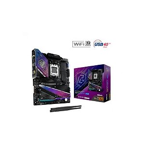 Placa-mãe AM5 Asrock X870 Nova Wifi 4XDDR5, 2XHyper M.2 Nvme, 3XM.2 Nvme 1XHDMI, 2XUSBC 3.2, 4XUSB-A 2.0, 4XUSB-A 3.2, 1XRJ45 Gigabit 2.5, 1XAUDIO, ATX