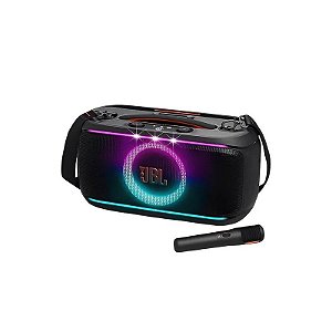 Caixa de Som Portátil JBL Partybox On-The-Go 2 Plus Bluetooth + Microfone - Preto