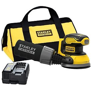 Lixadeira Rotativa Orbital Stanley SCS220D1S-B2 5" 20V 220V-50/60Hz