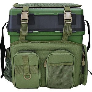 Mochila com Caixa de Isca ML-5467 4 em 1 - Verde