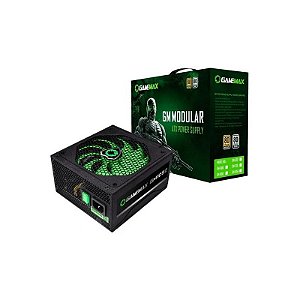 Fonte 1050W Gamemax GM-1050 80P Silver Semi-Mod Preta