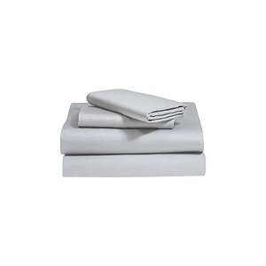 Jogo de lençóis Soho Deluxe SSQ400TENIGR 400H Tamanho Queen Size Cinza Gelo 4 Peças