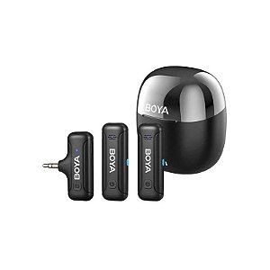 Microfone Boya BY-WM3T-M2 Sem Fio 3.5MM TRS (2TX+1RX)