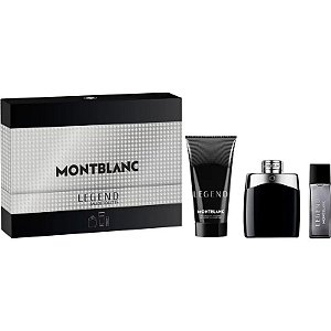Kit Perfume Montblanc Legend EDT 100mL + 15mL + Gel de Banho 100mL - Masculino