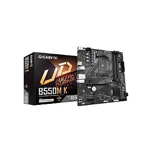 Placa Mãe Gigabyte B550M K AM4 DDR4 Micro ATX