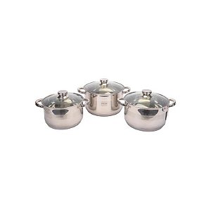 Jogo de Panelas de Aço Inox Vicalina com 6 Peças