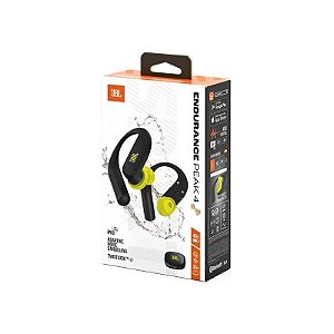 Fone de Ouvido JBL Endurance Peak 4 Bluetooth - Preto / Amarelo