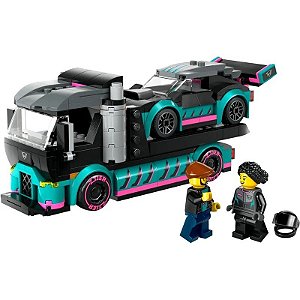 Jogo LEGO 60406 Carro de Corrida e Caminhão de Transporte 328 Peças
