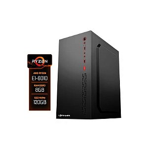 Computador Montado Prime, AMD Ryzen E1-6010, 8GB DDR3 1600MHZ, SSD 120GB, Placa Mãe A68N-2100K, Fonte 230W
