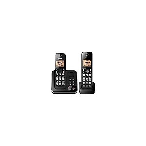 Telefone Panasonic KX-TGC362LAB Sem Fio / Base / Bina / Viva-Voz / 110V - Preto