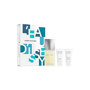 Kit Issey Miyake L’eau d’Issey Pour Homme 4283L – 3 Em 1 – Perfume Edt 125ML + Creme Pós-Barba 50ML + Gel de Banho 50ML