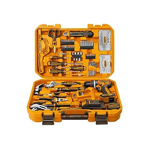 Kit de Ferramentas Ingco HKTHP41662 - 166 Peças - Laranja