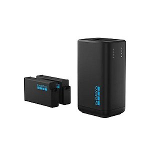 Carregador de Baterias Dual Gopro AMDBD-001 para Gopro MAX2 - Preto + 2 Baterias