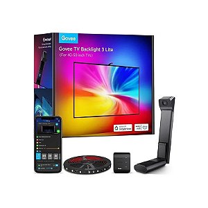 Fita de Iluminação Inteligente para TV Govee 3 Lite H6097 40"/50" com Câmera - 2,4 Metros