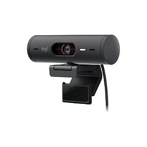 Webcam Logitech Brio 500 Full HD 30 FPS Microfone Integrado 960-001412 - Preto