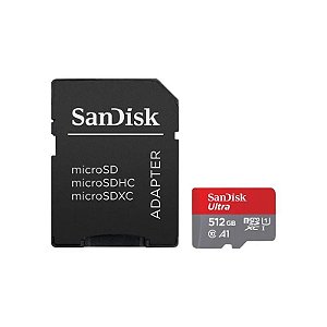 Cartão de Memória Sandisk Ultra SDSQUAC-512G-GN6MA - 512GB - Micro SD com Adaptador - 150MB/s