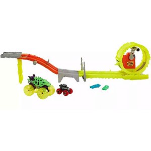 Jogo Mattel Hotwheels Monster Trucks Carga e Desafio Perseguição - HXT05