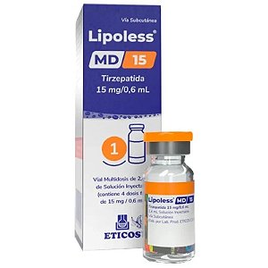 Solução Injetável de Tirzepatida 15mg/0,6mL de Lipoless (1 frasco)