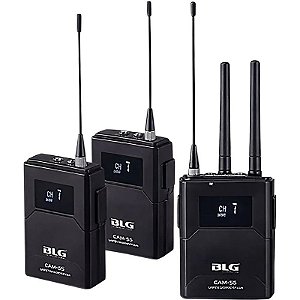 Microfone Sem Fio BLG UHF DSP - CAM-55 para Câmera
