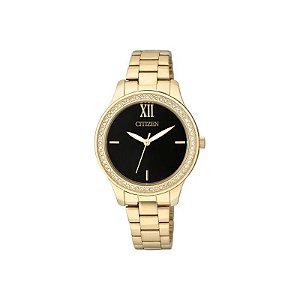 Relógio Feminino Analógico Citizen EL3088-59E - Aço Inoxidável, Dourado