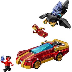 Jogo Lego Marvel Homem de Ferro Carro & Pantera Negra Contra Hulk Vermelho - 76310 (295 Peças)