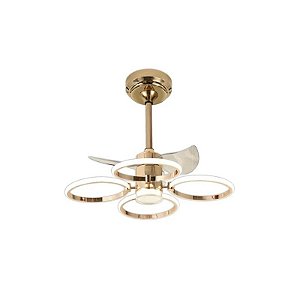 Ventilador de Teto Satellite A-FAN8204 - 72W - com Luminária - Bivolt - Dourado