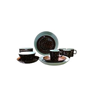 Jogo de Pratos Cuisinart Marrom 16 Peças