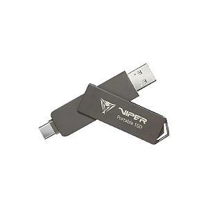 Disco SSD Externo Portátil Patriot PVP30 512GB USB-A/USB-C - PVP30512G28UDG
