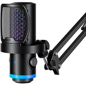 Microfone Boya CastMic G40B RGB USB-C (com cancelamento de ruído ENC)