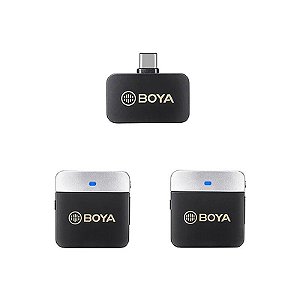 Microfone Boya BY-M1V4 Sem Fio USB-C (2TX+1RX)