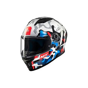 Capacete MT Helmets Stinger 2 Yozu A7 - Fechado - Tamanho XL - Brilhante