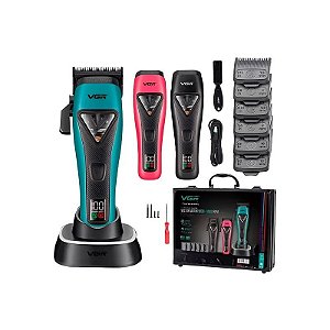 Kit Cortador de Cabelo VGR V-035C Recarregável Verde