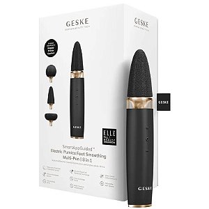 Kit de Remoção de Calos Elétrico GESKE Caneta Multifuncional para Suavizar os Pés 8 em 1 - Cinza
