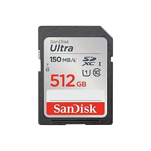 Cartão de Memória SD de 512GB Sandisk Ultra SDSDUNC-512G-GN6IN - Preto/Cinza