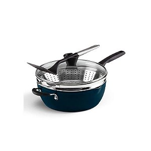 Kit de Panelas Cuisinart PP4-26NVC Antiaderente Cerâmica 4.5L Azul Marinho 4 Peças